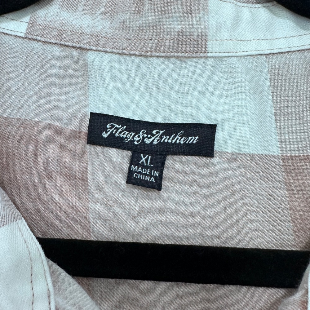 Flag & Anthem Chazy Button Down Plaid Shirt with Pearl snaps, XL - Picture 3 of 4